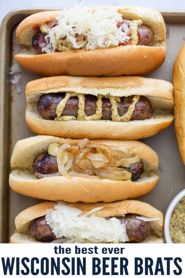 pinterest image for Wisconsin Beer Brats