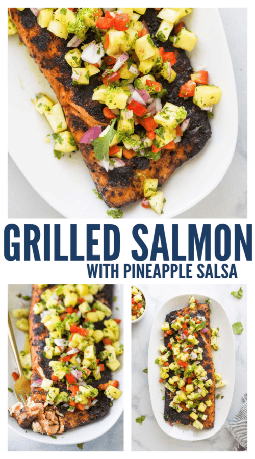 pinterest image for Chile Lime Grilled Salmon