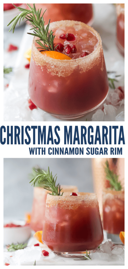 pinterest image for Christmas Margarita
