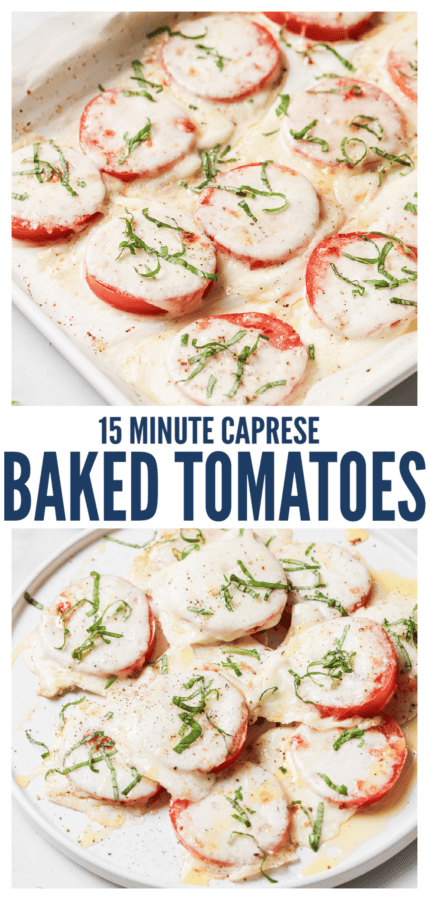 pinterest image for Baked Tomatoes