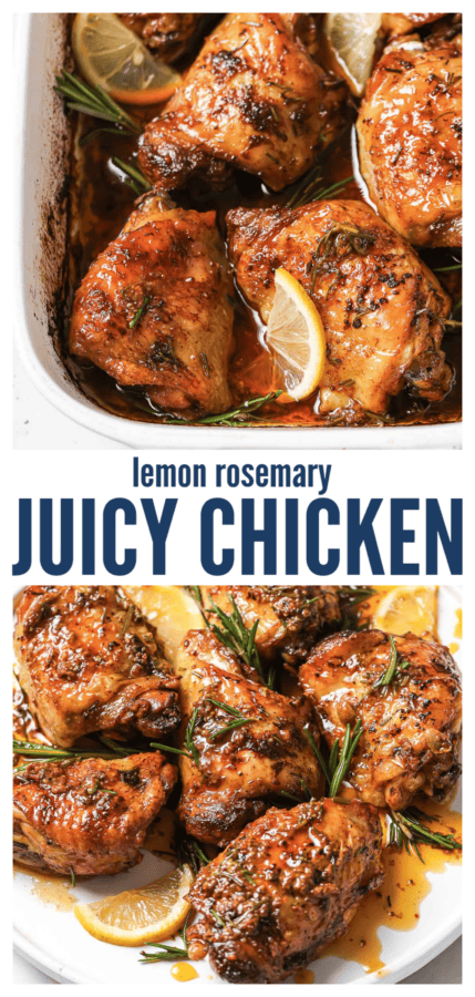 pinterest image for Lemon Rosemary Chicken
