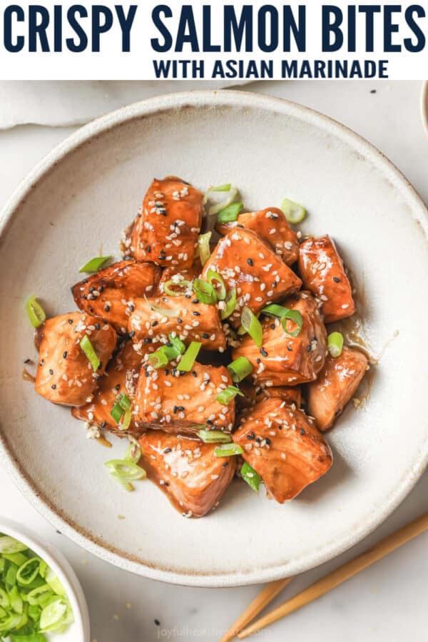 pinterest image for Crispy Salmon Bites