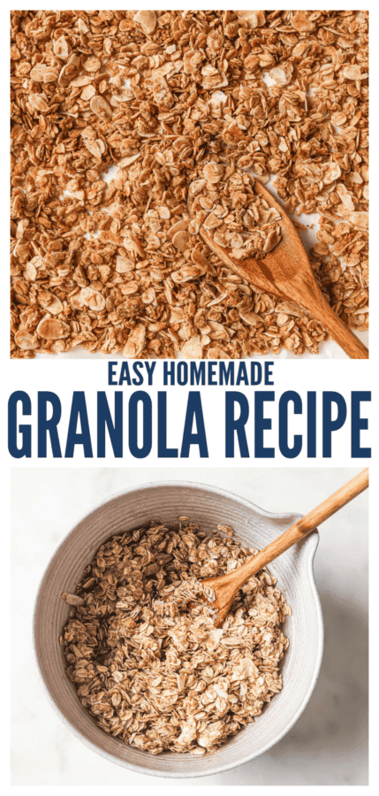 pinterest image for How to Make Homemade Granola