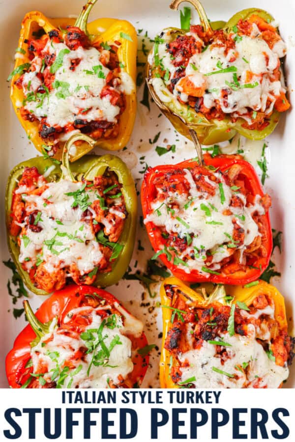 pinterest image for Italian-Style Stuffed Peppers
