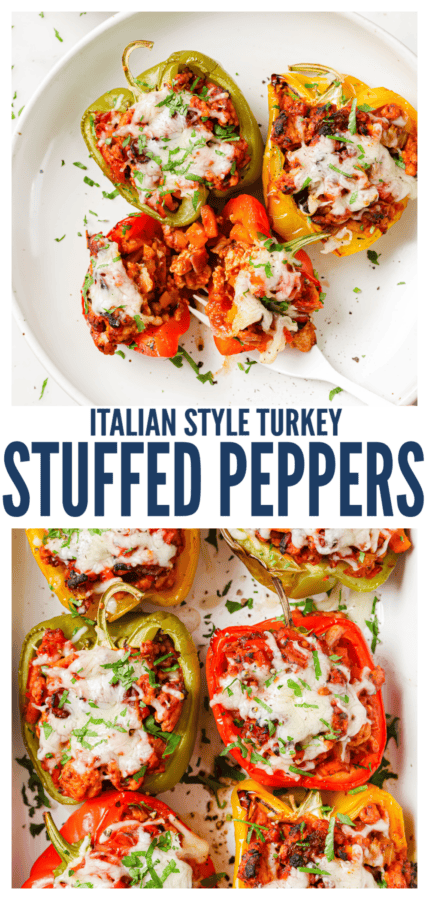 pinterest image for Italian-Style Stuffed Peppers