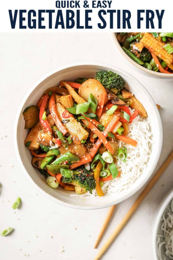 pinterest image for Vegetable Stir Fry