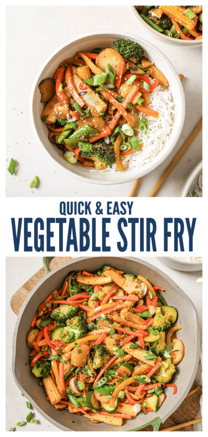 pinterest image for Vegetable Stir Fry