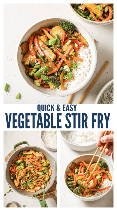 pinterest image for Vegetable Stir Fry