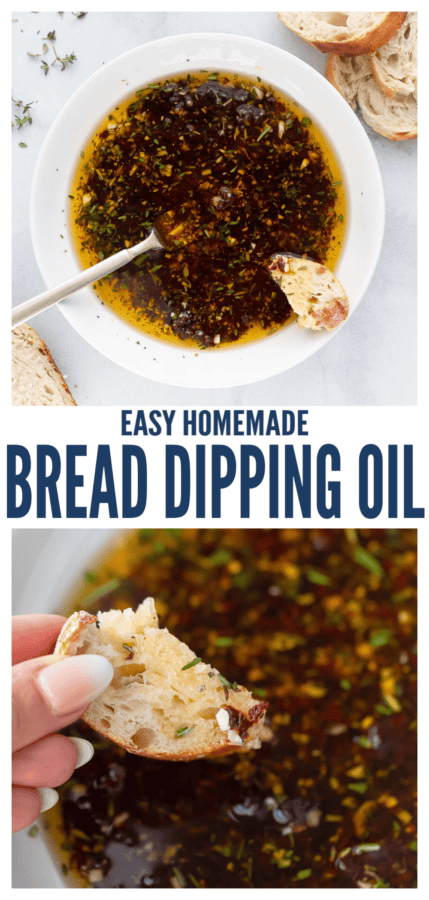 pinterest image for How to Make Bread Dipping Oil