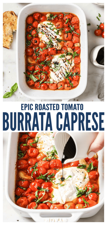 pinterest image for Burrata Caprese