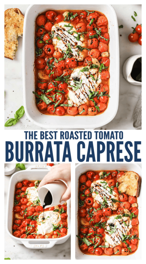 pinterest image for Burrata Caprese