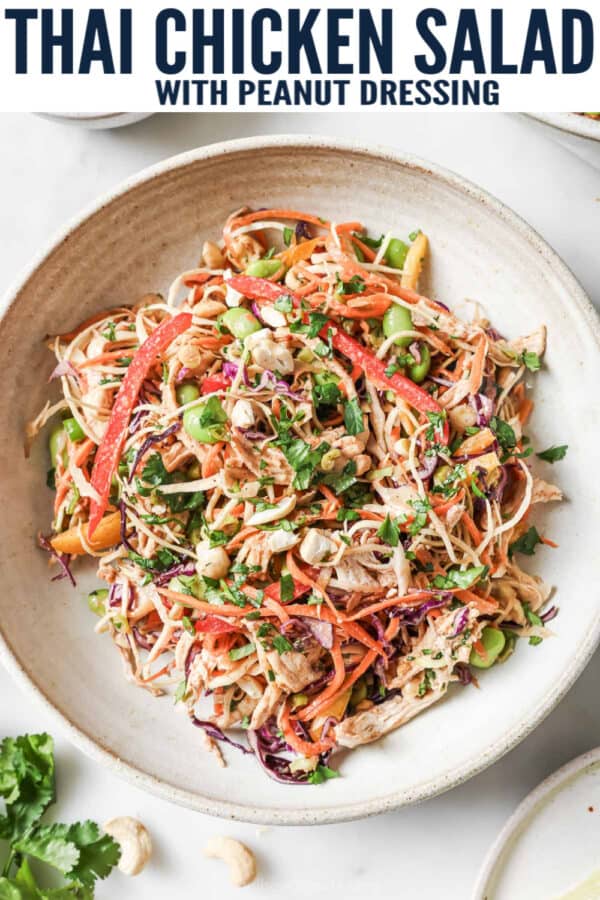pinterest image Chopped Thai Chicken Salad