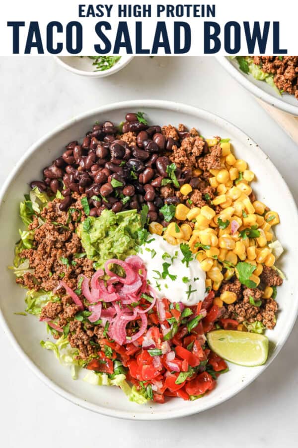 pinterest image for Taco Salad Bowl