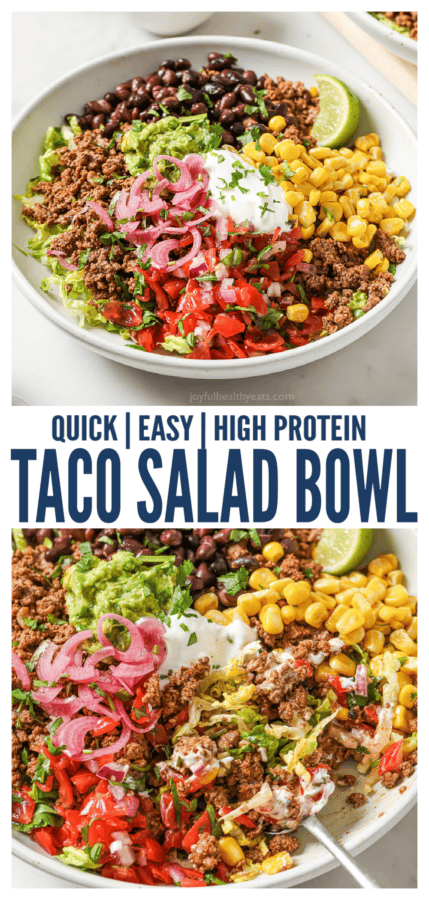 pinterest image for Taco Salad Bowl