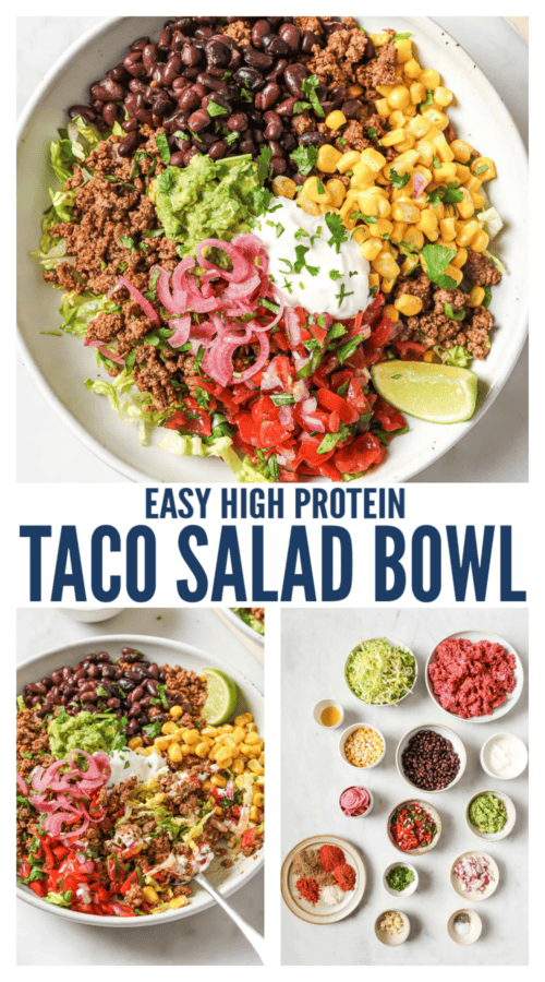 pinterest image for Taco Salad Bowl