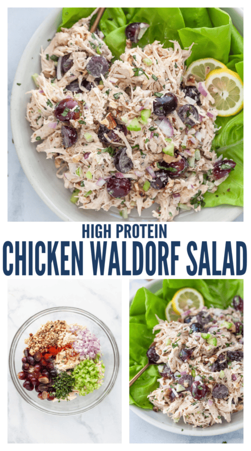 pinterest image for Waldorf Chicken Salad