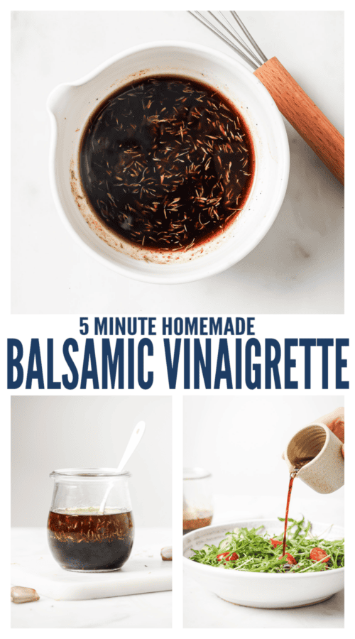 pinterest image for Easy Balsamic Vinaigrette Recipe