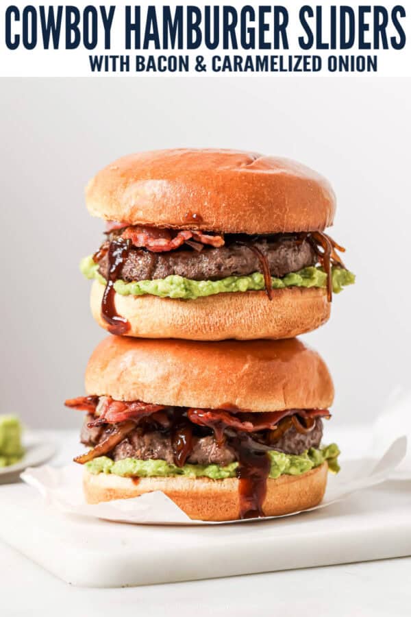 pinterest image for Cowboy Hamburger Sliders