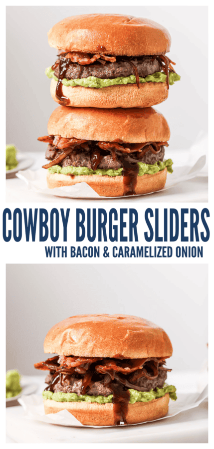 pinterest image for Cowboy Hamburger Sliders