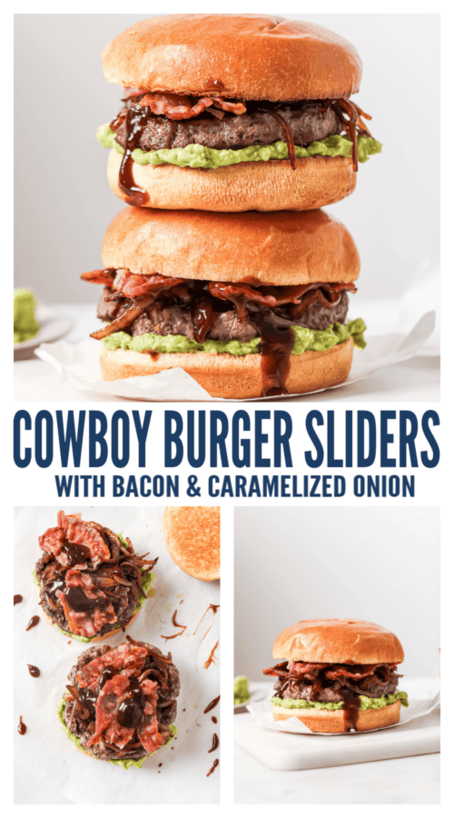 pinterest image for Cowboy Hamburger Sliders