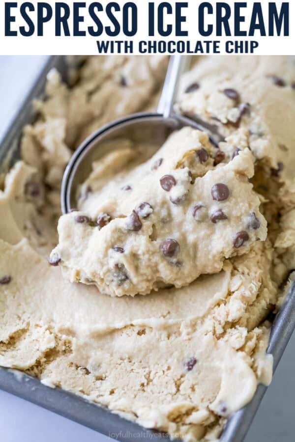 pinterest image for Espresso Ice Cream With Chocolate Chips