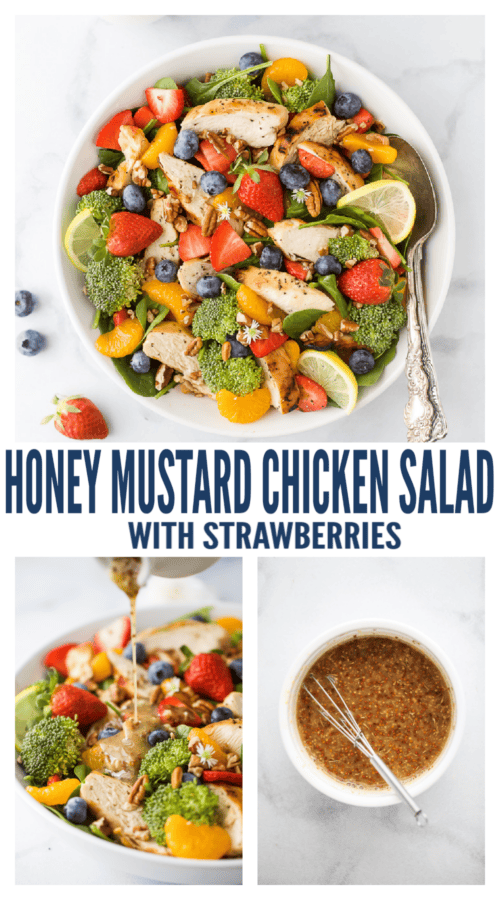 pinterest image for Honey Mustard Chicken Salad