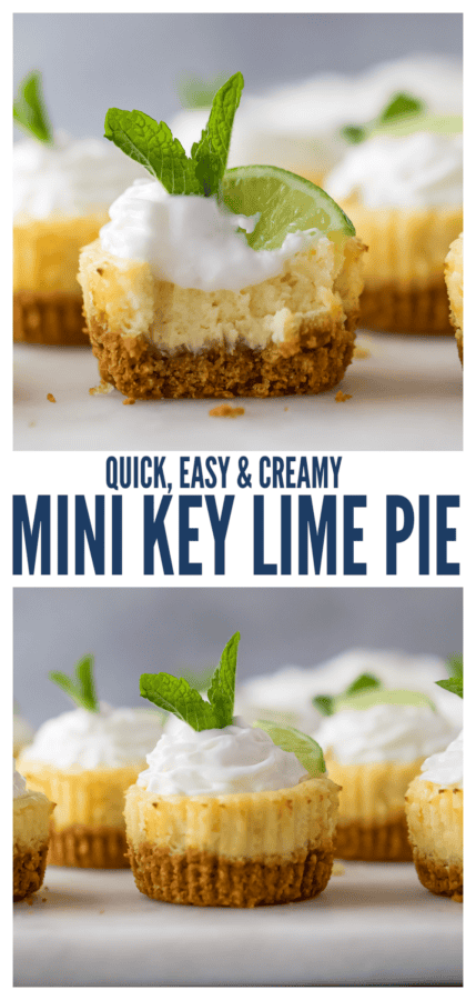 pinterest image for Mini Key Lime Pies