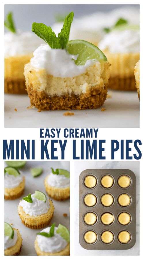 pinterest image for Mini Key Lime Pies