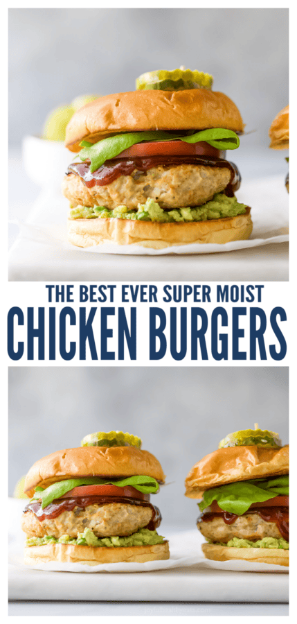 pinterest image for BBQ Chicken Burger Recipe
