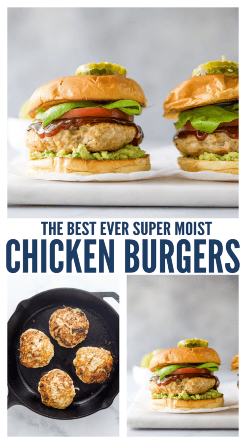 pinterest image for BBQ Chicken Burger Recipe