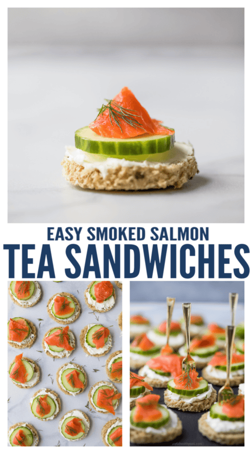 pinterest image for Light & Easy Smoked Salmon Tea Sandwiches
