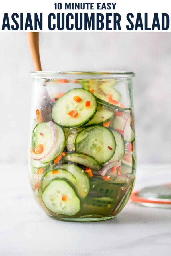 pinterest image for Asian Cucumber Salad Recipe