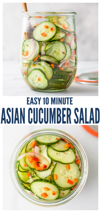 pinterest image for Asian Cucumber Salad Recipe