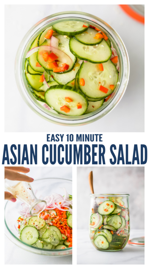 pinterest image for Asian Cucumber Salad Recipe