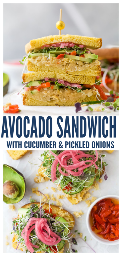 pinterest image for Avocado Sandwich Recipe