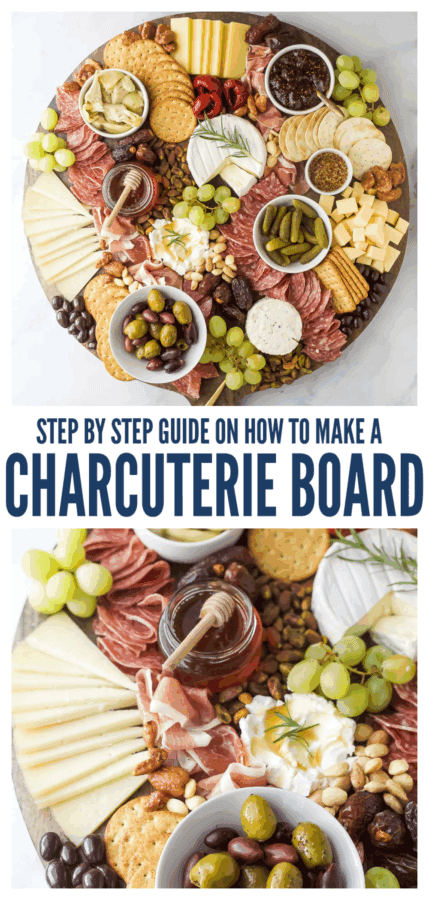 pinterest image for How to Make a GORGEOUS Charcuterie Board