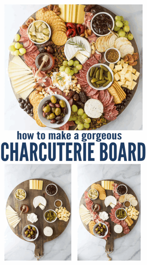 pinterest image for How to Make a GORGEOUS Charcuterie Board
