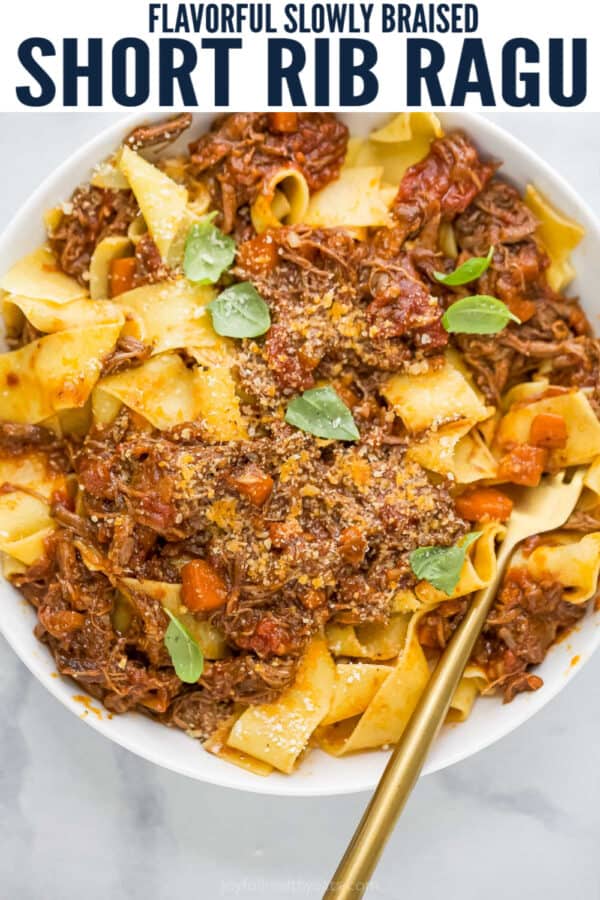 pinterest image for Braised Short Rib Ragu