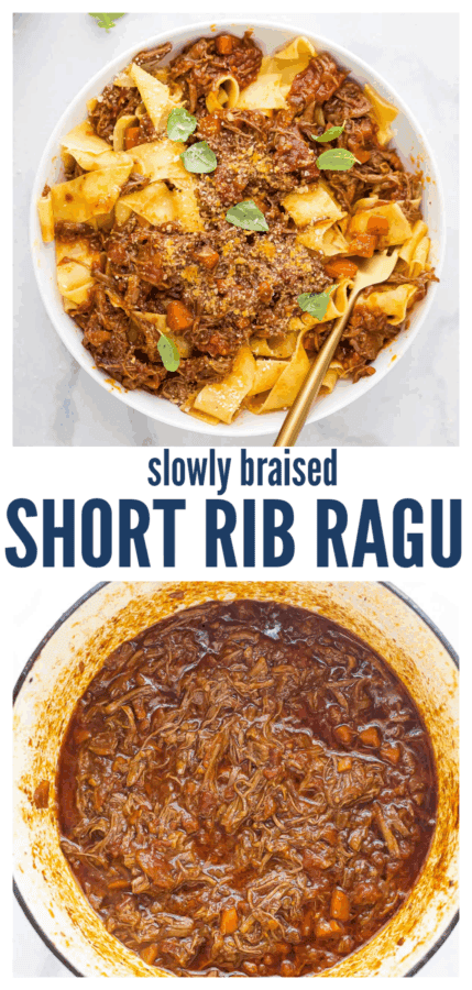 pinterest image for Braised Short Rib Ragu