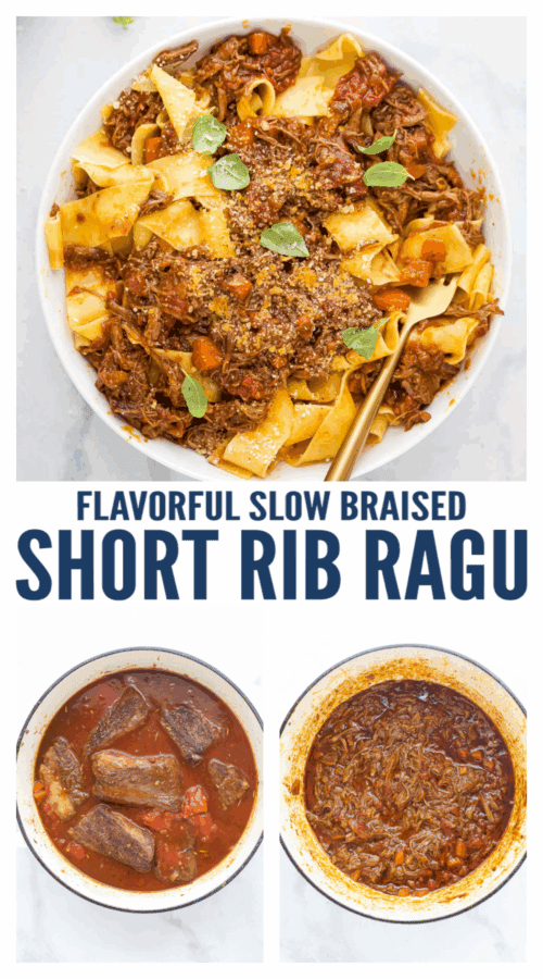 pinterest image for Braised Short Rib Ragu