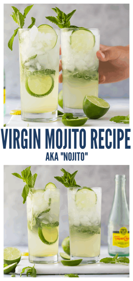 pinterest image for a Virgin Mojito