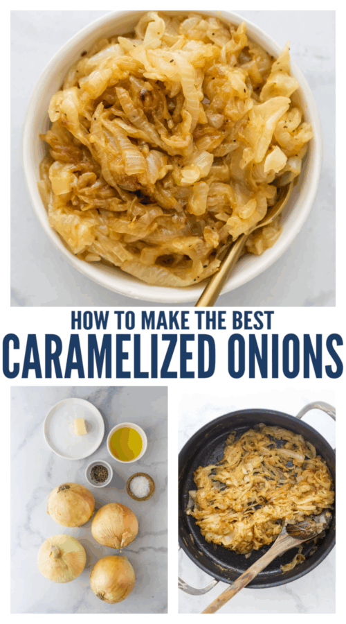 pinterest image for How to Make Caramelized Onions