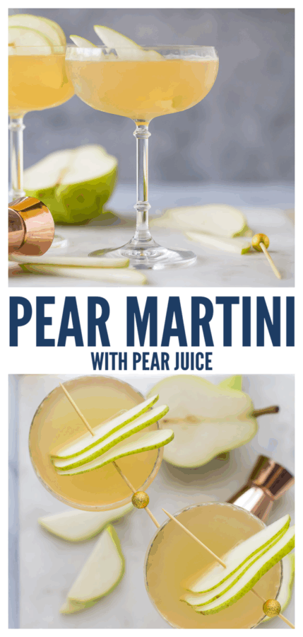 pinterest image for Pear Martini