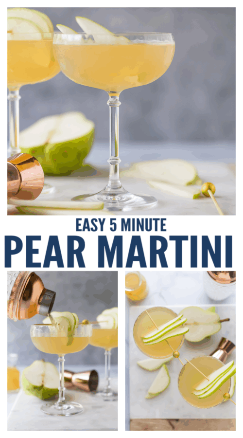 pinterest image for Pear Martini