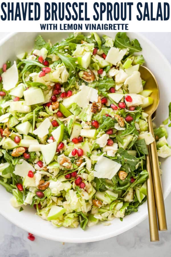 Image Pinterest de Salade de choux de Bruxelles émincés avec vinaigrette au citron