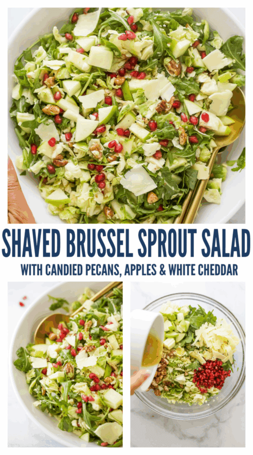 Image Pinterest de Salade de choux de Bruxelles émincés avec vinaigrette au citron