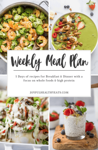 pinterest image for Weekly Meal Plan #9