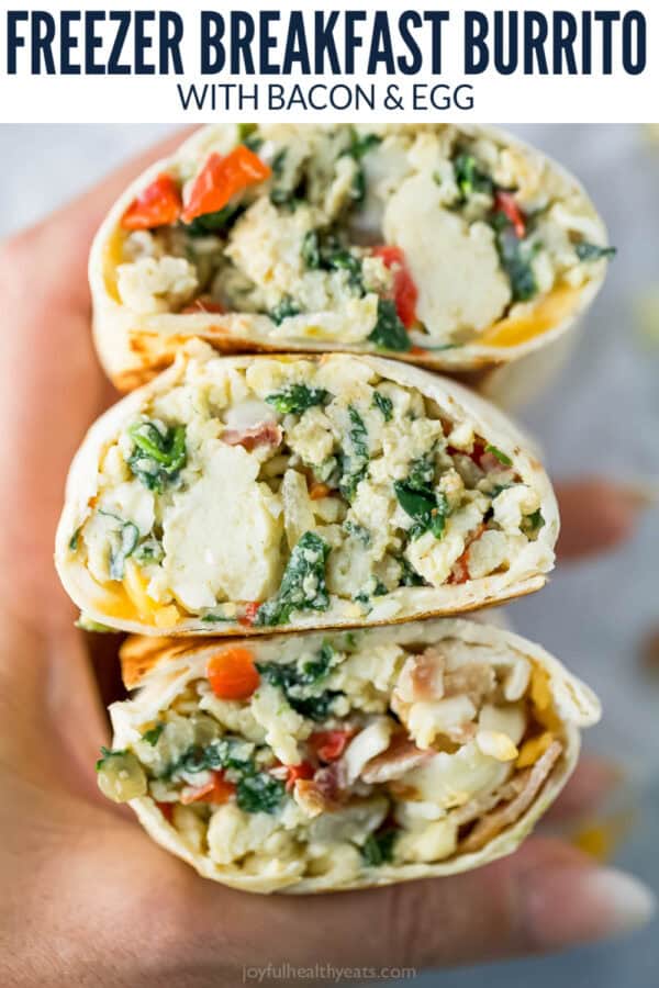 pinterest image for Protein-Packed Breakfast Burritos