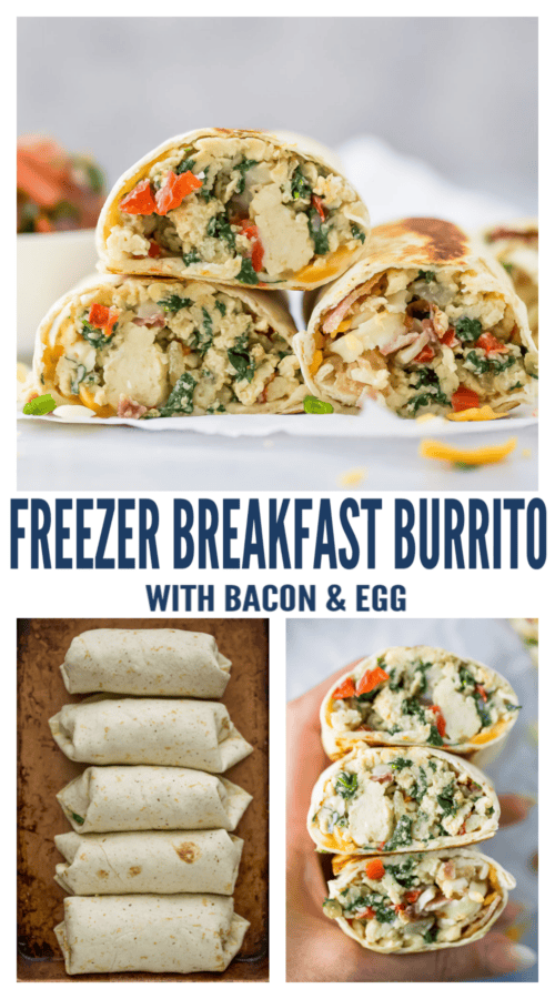 pinterest image for Protein-Packed Breakfast Burritos