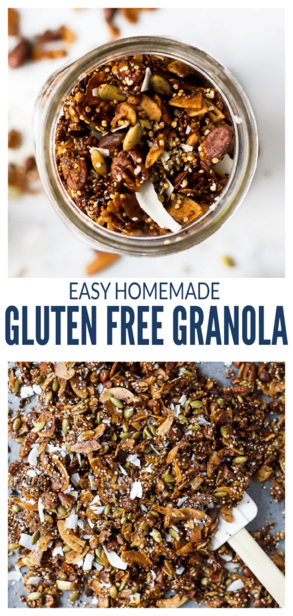 pinterest image for Gluten Free Granola